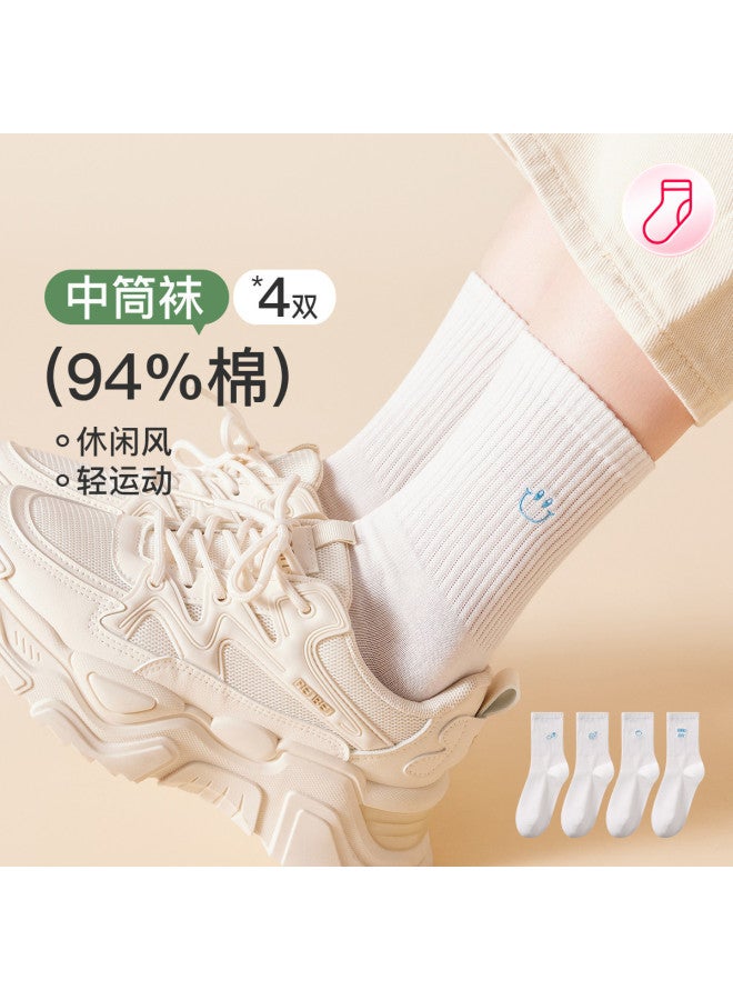 Fenton جوارب نسائية متعددة الاستخدامات - عبوة 4 قطع - جوارب رياضية قطنية قابلة للتنفس للطلاب - Image 2