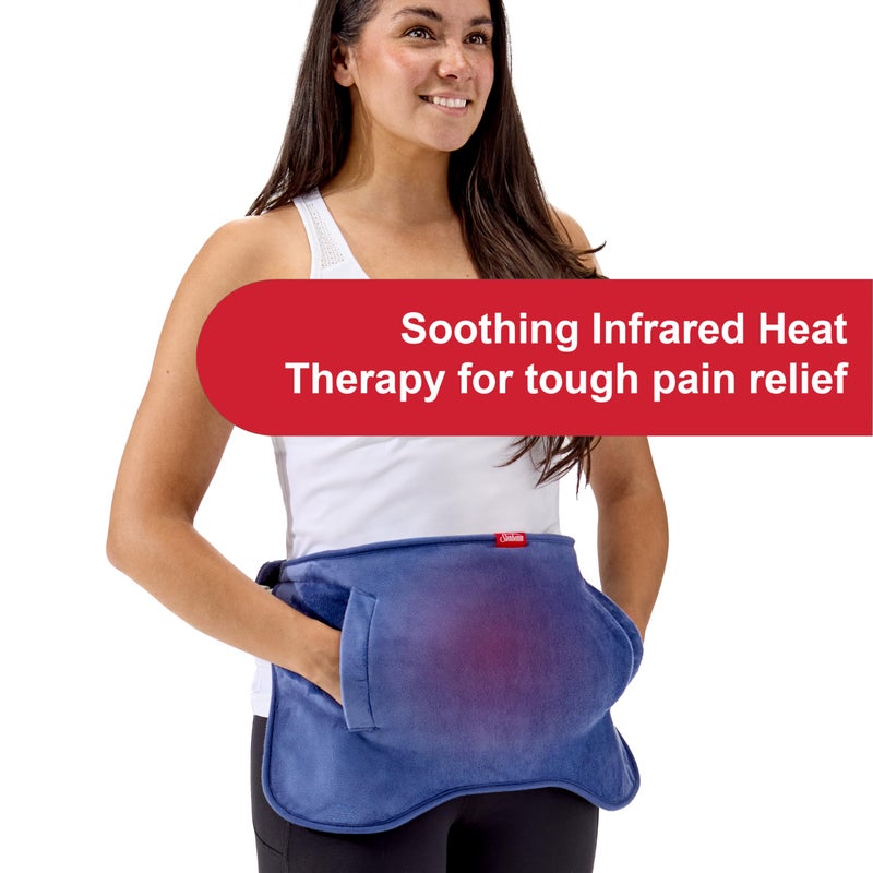 Sunbeam Carbon Fiber Thermabelt Infrared Heating Pad, 12x21in, for Period Cramps, Stomach Cramps, Lower Back - Image 2