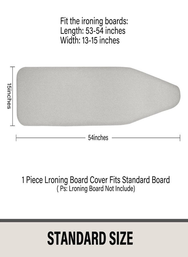 Iwtmm Ironing Board Cover and Pad with Silicone Coating, Thick Scorch-Resistant Padding, Heavy Duty for Home & Professional Use, Fits 15 x 54 Inches Boards, Secure Hook & Loop Fastener (Silver) - Image 5