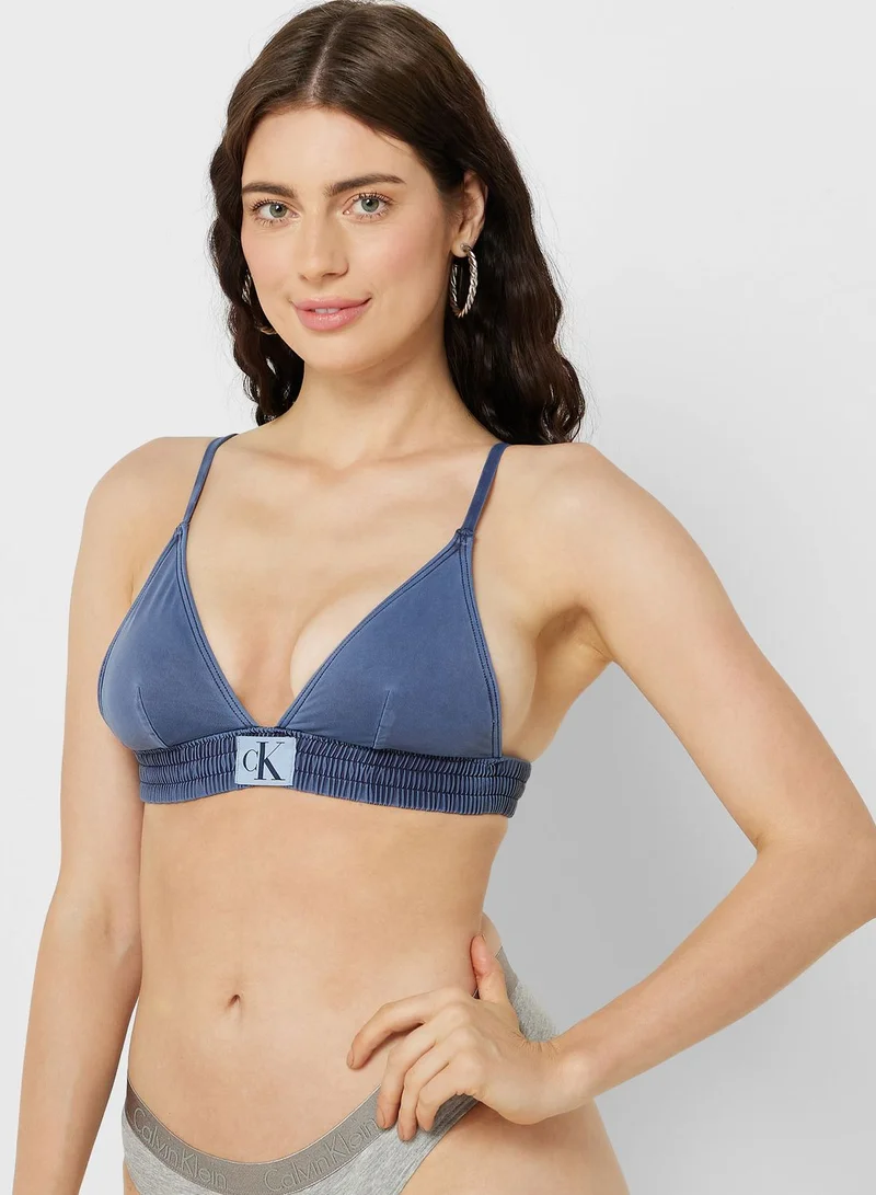 CALVIN KLEIN Logo Band Bikini Top