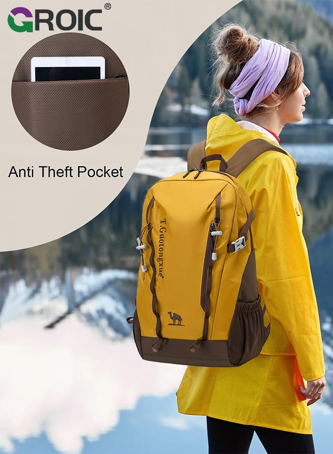 حقيبة ظهر للمشي لمسافات طويلة، حقائب ظهر خفيفة الوزن للسفر، حقيبة تخييم رياضية خارجية للرجال، حقيبة ظهر مقاومة للماء للمشي لمسافات طويلة في الهواء الطلق