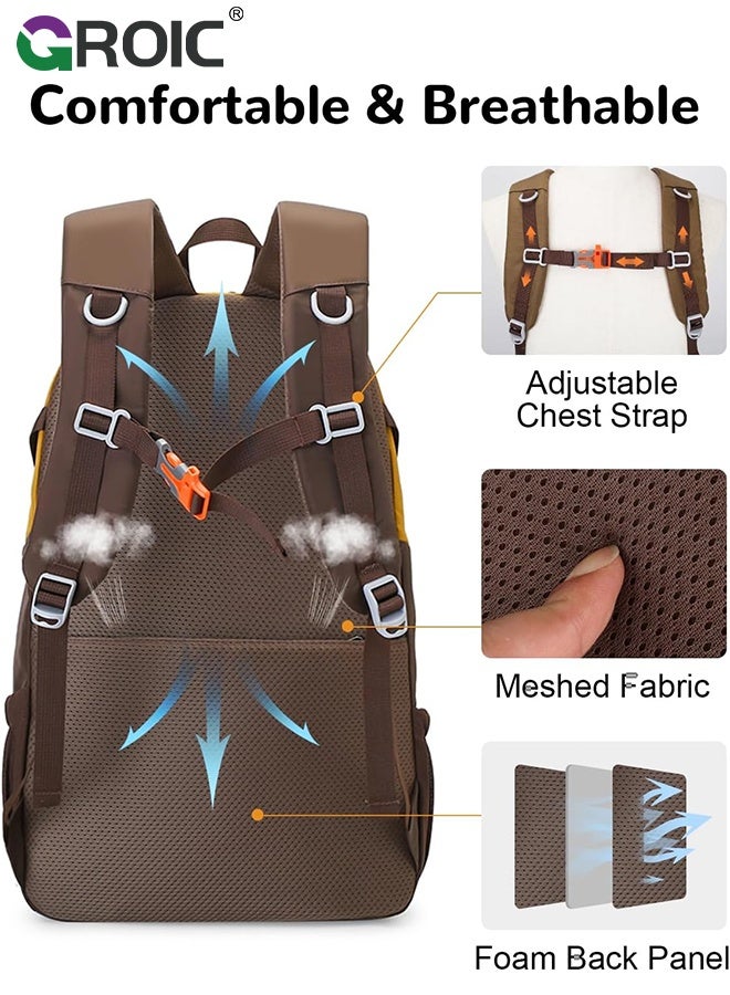 GROIC Hiking Backpack, Lightweight Travel Backpacks,Camping Bag Outdoor Sports Back pack for Men,Waterproof Outdoor Hiking Daypack - Image 4