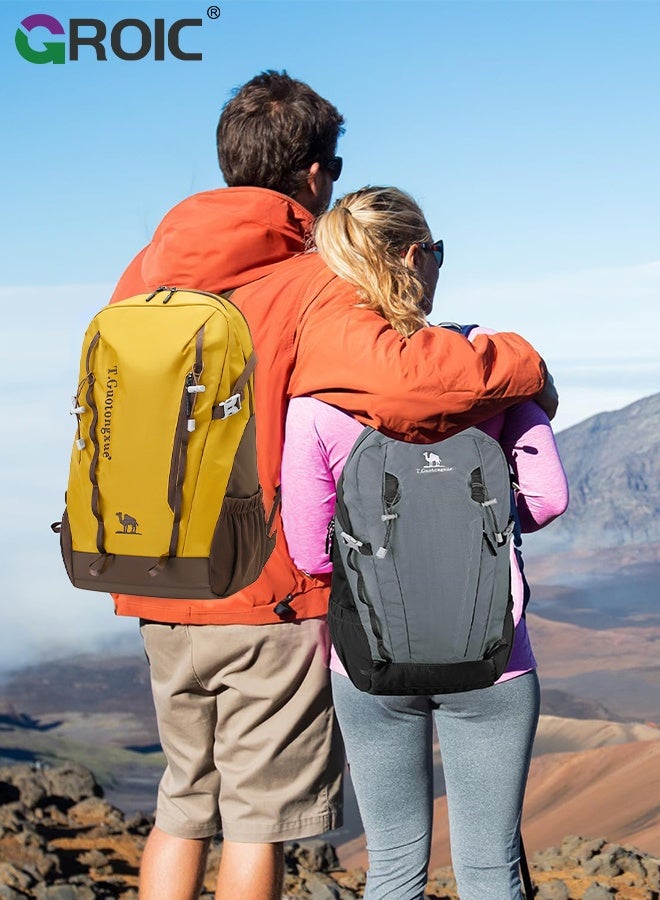 حقيبة ظهر للمشي لمسافات طويلة، حقائب ظهر خفيفة الوزن للسفر، حقيبة تخييم رياضية خارجية للرجال، حقيبة ظهر مقاومة للماء للمشي لمسافات طويلة في الهواء الطلق