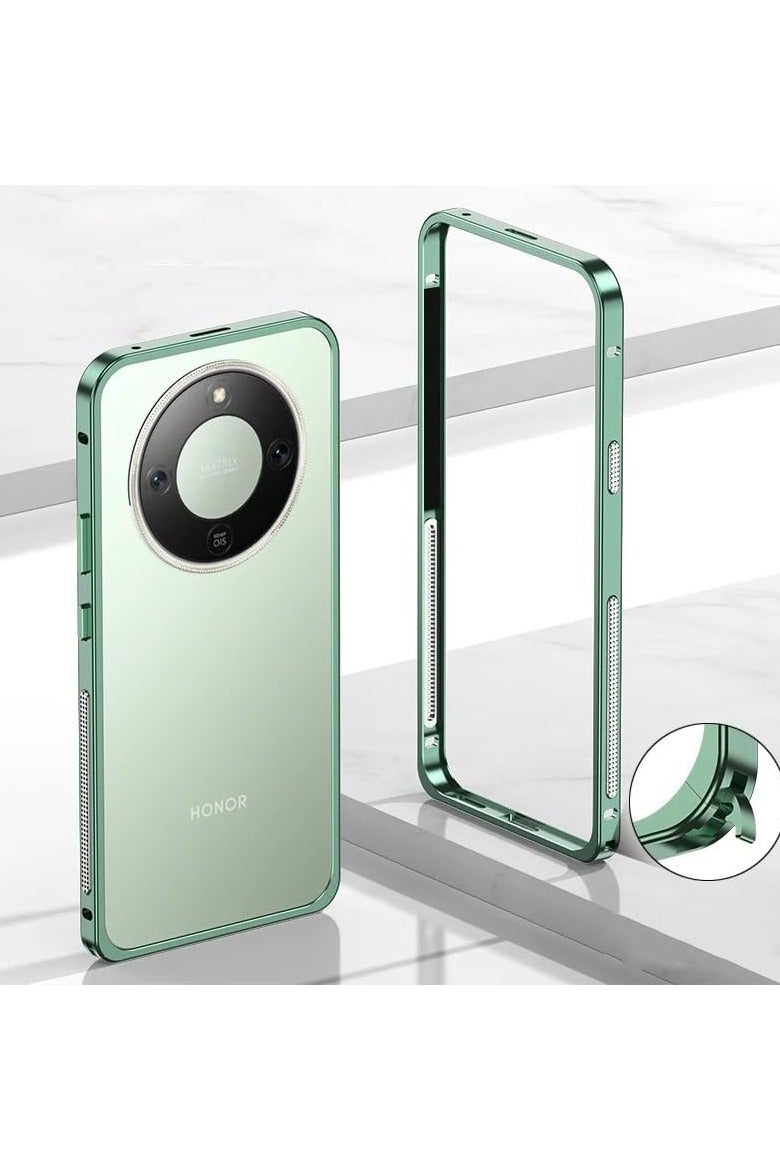 general Compatible with Honor X70 5G Bumper Protective Case Shock-absorbing aluminium side bumper with holes, thin, with lens protection plate and aluminium metal frame, suitable for Honor X70