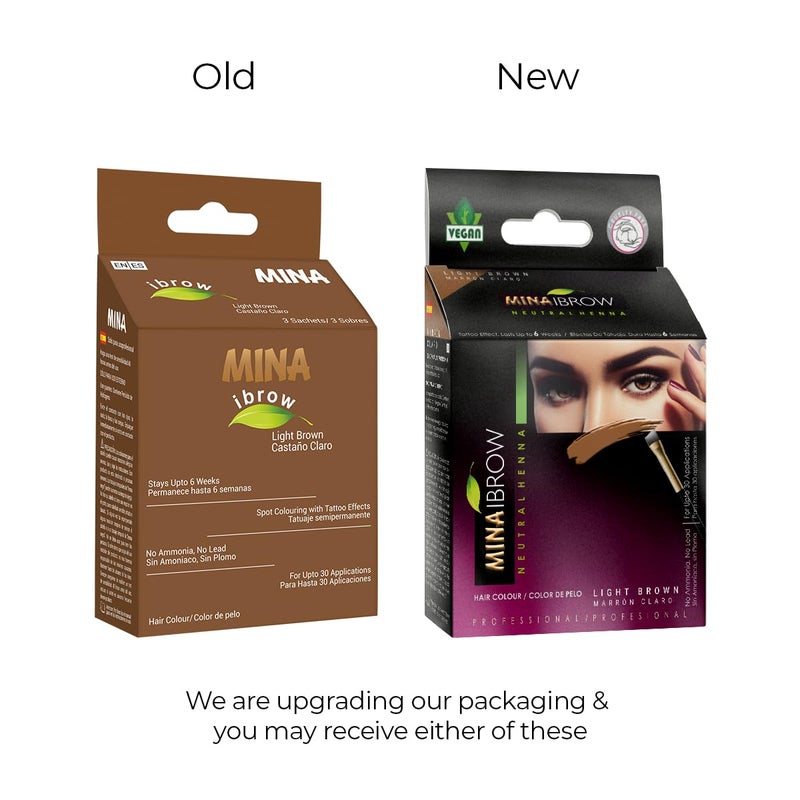 MinaiBrow Tint Kit Light Brown | Natural Spot Coloring Brow Powder with Brush for Tinting | Water & Smudge Proof Instant Brow Dye, 100% Gray Converge, Ammonia Free - Image 2