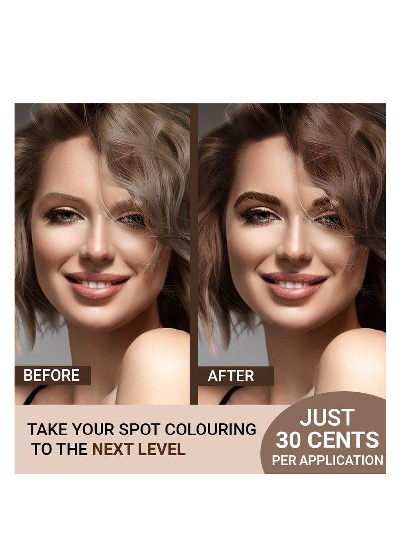 MinaiBrow MinaiBrow Tint Kit Light Brown | Natural Spot Coloring Brow Powder with Brush for Tinting | Water & Smudge Proof Instant Brow Dye, 100% Gray Converge, Ammonia Free, Color: Light Brown  - Image 4