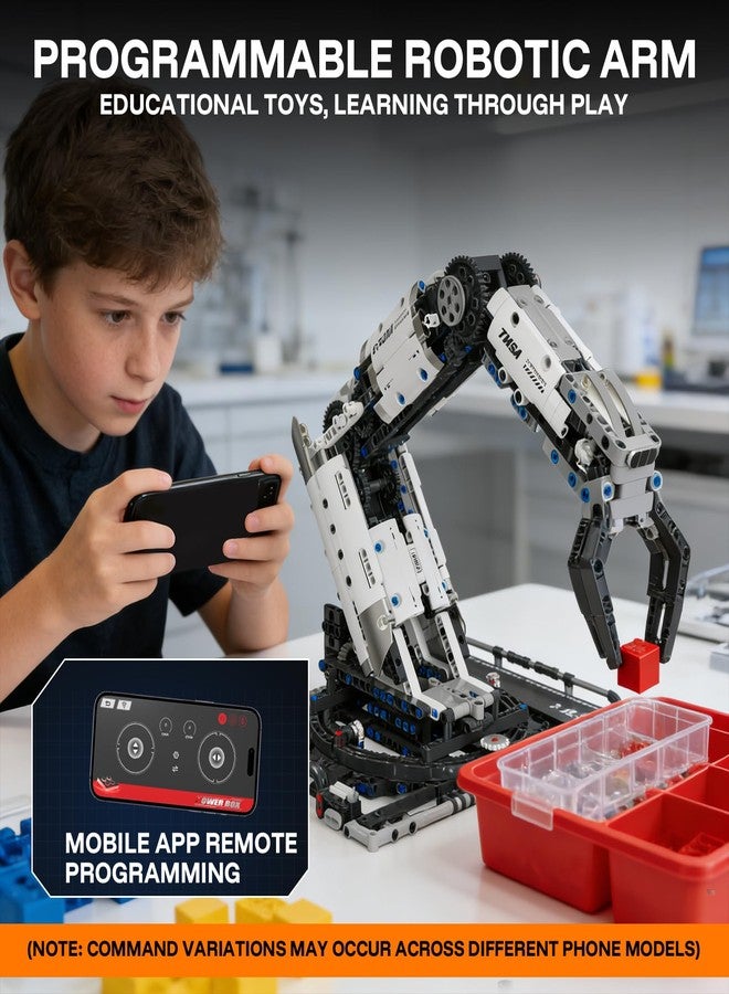 HPROMOT Building Toys STEM Robotics Arm Kits, 1029 PCS APP & Remote Control Robot Toys for Kids Ages 8-16, Engineering Technic Coding Robotic Kit, Educational Science Set Birthday Gift for Boys Girls - Image 2