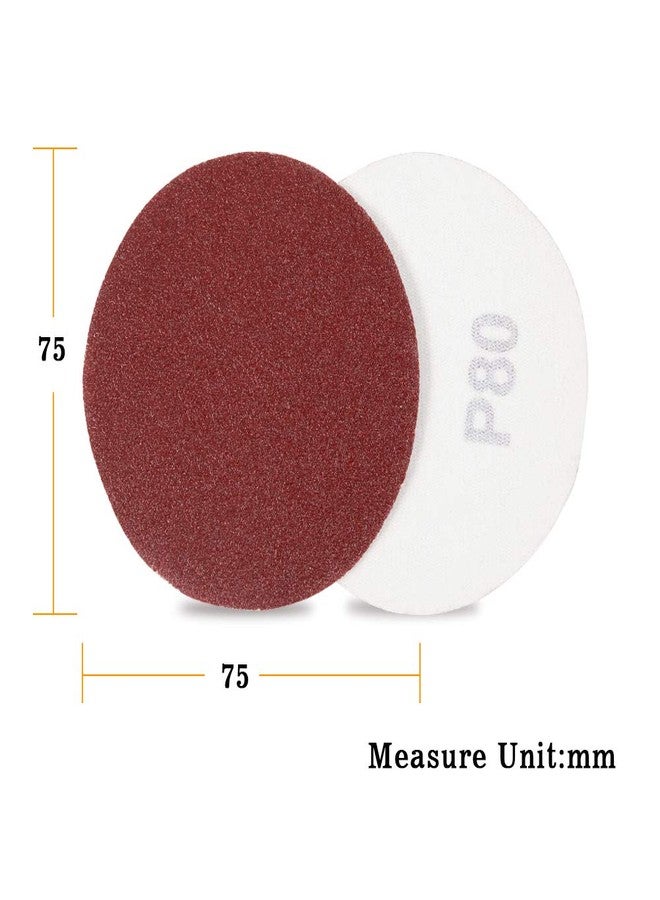 SPEEDWOX 100pcs Sanding Discs 3 Inch Sandpaper 80 Grit Hook and Loop Sanding Discs for Drill Grinder Rotary Tools No Hole - Image 5
