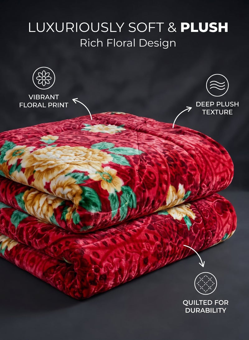 Stargold Heavyweight Single Blanket 160x220cm 4KG 2Ply Blanket for Winter – Ultra Soft Plush Double Sided Flannel Fleece Bed Blanket, Comfort Double Layer Eco Throw Blanket for Double Bed Size, SG-BL2061 - Image 2