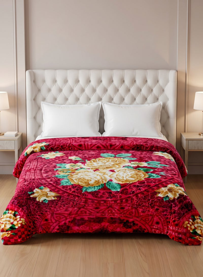 Stargold Heavyweight Single Blanket 160x220cm 4KG 2Ply Blanket for Winter – Ultra Soft Plush Double Sided Flannel Fleece Bed Blanket, Comfort Double Layer Eco Throw Blanket for Double Bed Size, SG-BL2061 - Image 1