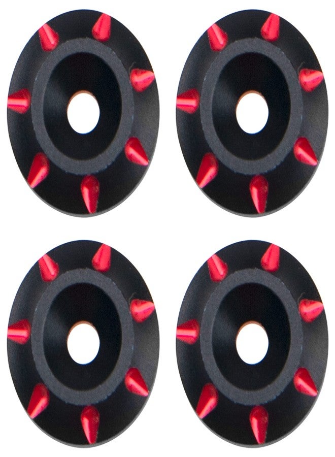 Vgoohobby 4Pack Vgoohobby 1/8 Universal Rear Wing Buttons Gasket Fixed Wing Spacers Compatible with Arrma Traxxas HPI HSP Redcat Axial Tamiya 1/8 RC Buggy Truck Racing Car (Red) - Image 1