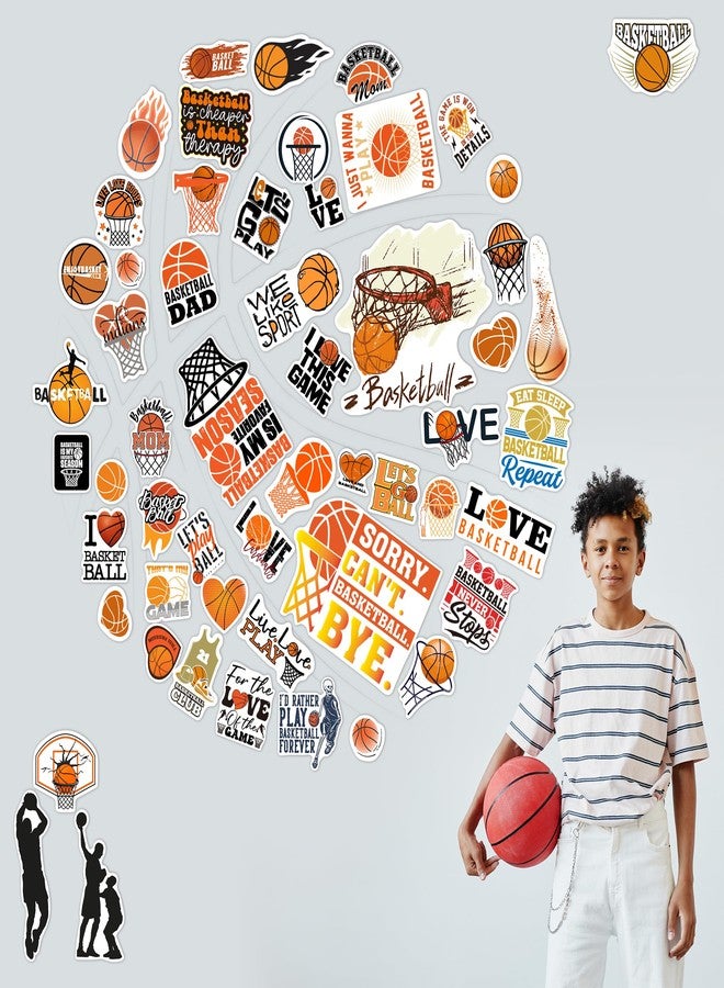 Robmoda Glow in The Dark Cool Basketballs Wall Decals, Love Sports Stickers for Baby Girls Boys Room, Luminous Ceiling Decor for Bedroom Playroom Nursery - Image 4