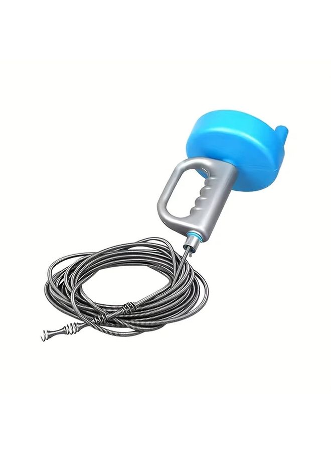 Blue Drain Auger 7m Unclog Tool For Kitchen Sink Toilet Pipe Plumbing Maintenance - Image 5