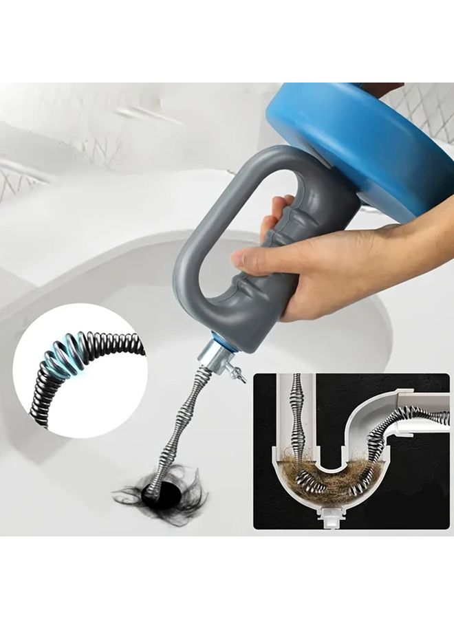 Blue Drain Auger 7m Unclog Tool For Kitchen Sink Toilet Pipe Plumbing Maintenance - Image 4