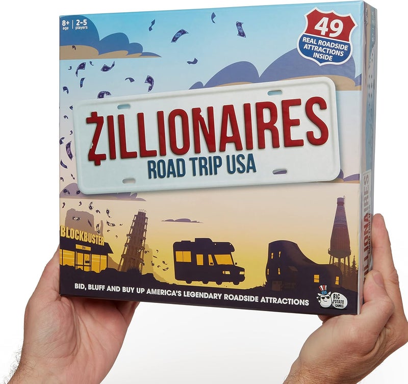 بيج بوتيتو Big Potato Zillionaires Road Trip USA: لعبة لوحية عائلية للأطفال والكبار، ألعاب لوحية للعائلات، أفضل ألعاب لوحية جديدة، مناسبة لـ 2 – 5 لاعبين - Image 1