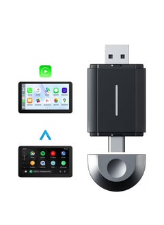 Demine Wireless CarPlay Apple CarPlay & Android Auto Car Adapter, with WiFi Bluetooth Plug and Play Converts Wired to Wireless  - Image 1