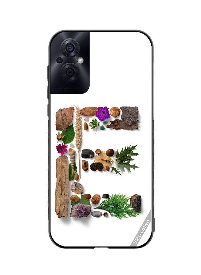 VR CREATIVE Protective Case Cover For Oppo Reno8 Z Alphabet E Design Multicolour - Image 1