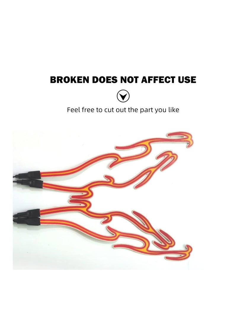 Loquat Motorcycle Helmet Light Kit, Helmet Cycling LED Sticker Light Night Riding Signal Helmet Light for Motorcycle Bike, Helmet Light Strip for Motorcycle Helmet DIY Light Luminous Stripe Sticker - Image 5