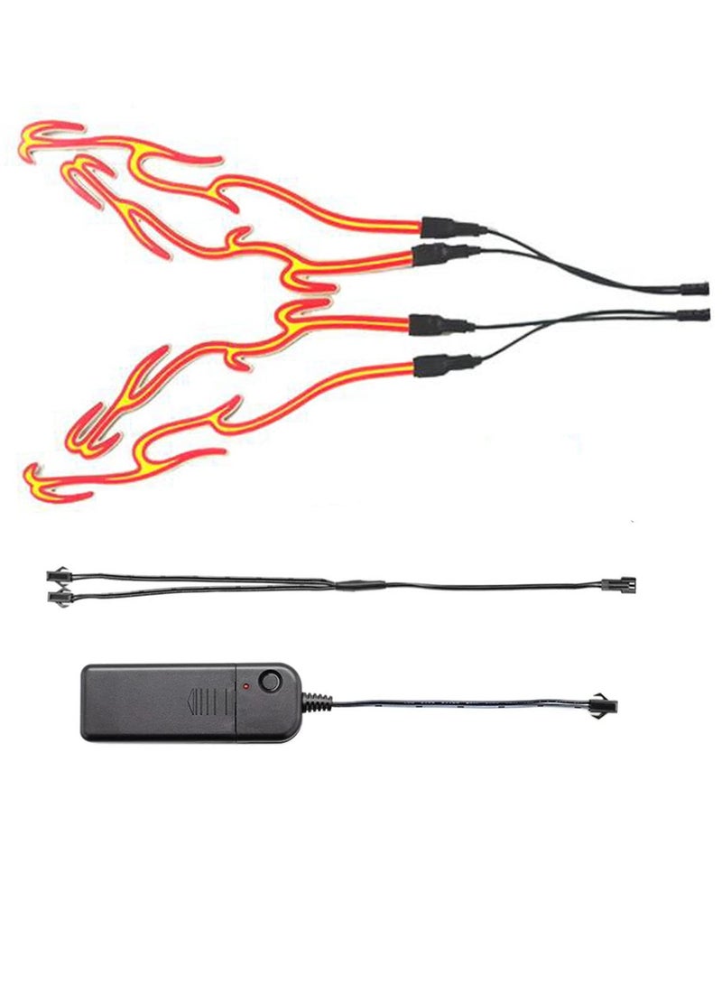 Loquat Motorcycle Helmet Light Kit, Helmet Cycling LED Sticker Light Night Riding Signal Helmet Light for Motorcycle Bike, Helmet Light Strip for Motorcycle Helmet DIY Light Luminous Stripe Sticker - Image 1