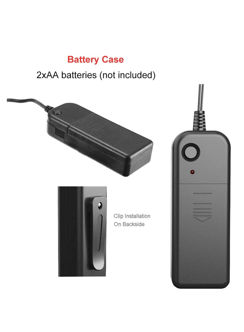 Loquat Motorcycle Helmet Light Kit, Helmet Cycling LED Sticker Light Night Riding Signal Helmet Light for Motorcycle Bike, Helmet Light Strip for Motorcycle Helmet DIY Light Luminous Stripe Sticker - Image 3