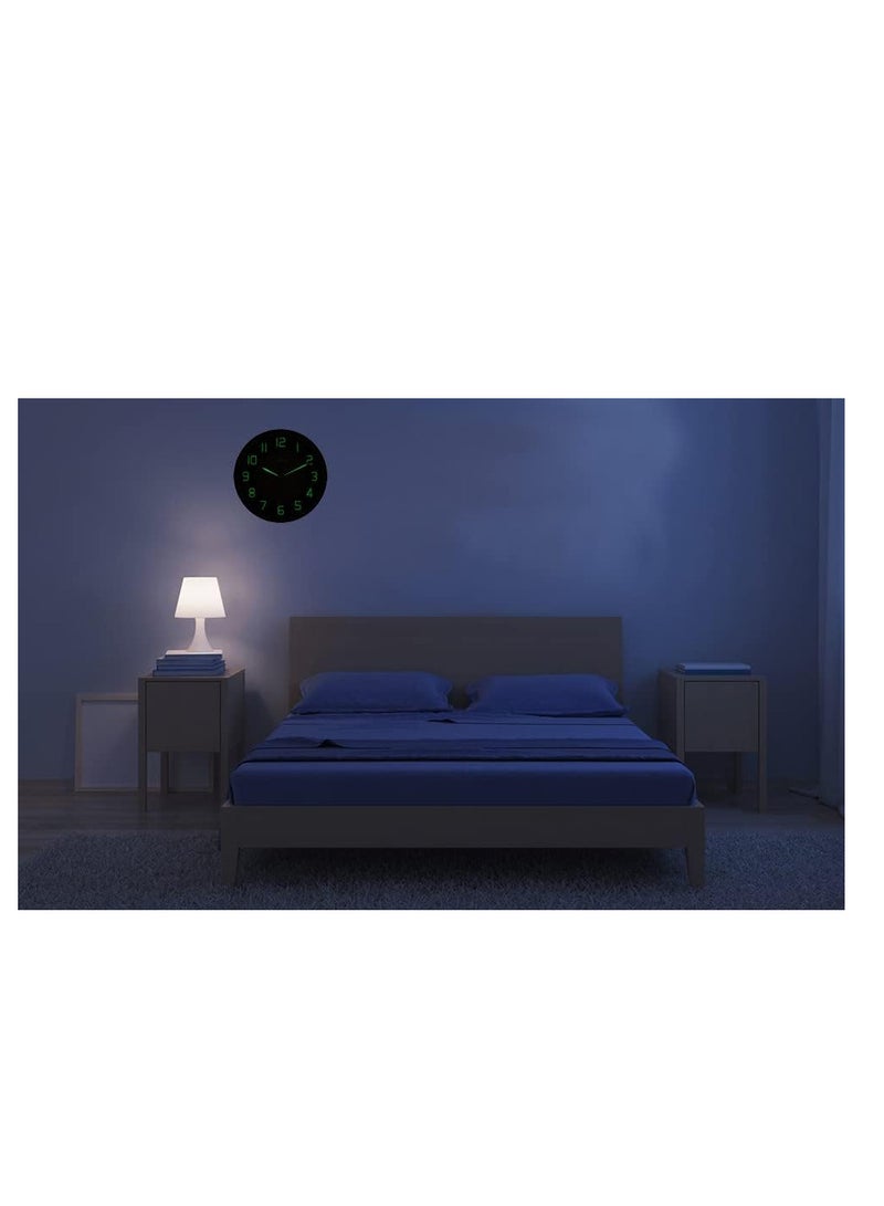 أجانتا ساعة حائط بلاستيكية من Ajanta Night Glow Radium (310 × 44 × 310 مم أبيض لؤلؤي) - Image 5