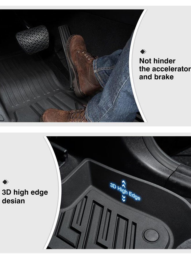 Powerty حصائر أرضية متوافقة مع BMW X3 X4 2018 2019 2020 2021 2022 2023 مجموعة بطانة صفين لجميع الطرازات حصائر سيارات TPE ثلاثية الأبعاد مخصصة لجميع الأحوال الجوية - Image 5