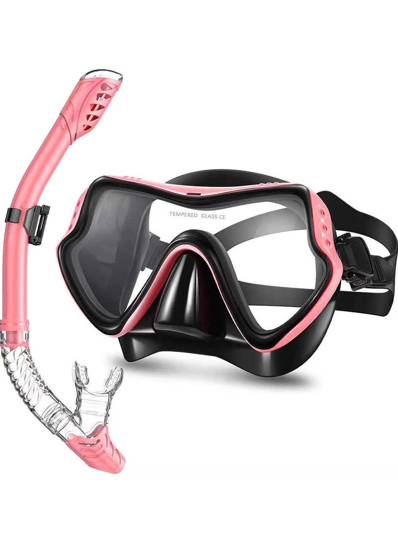 روك بو قناع الغوص ، مجهزة بأحدث الجافة أعلى الجهاز التنفسي قناع الغوص ، للطي 180 درجة بانوراما نظارات الغوص خفف من الزجاج antifogging وتسرب معدات الغوص للبالغين والمراهقين - Image 1