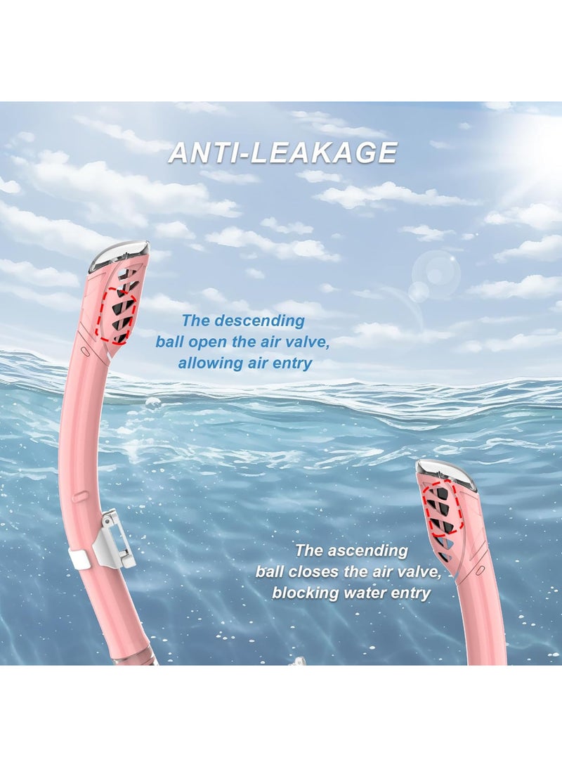 روك بو قناع الغوص ، مجهزة بأحدث الجافة أعلى الجهاز التنفسي قناع الغوص ، للطي 180 درجة بانوراما نظارات الغوص خفف من الزجاج antifogging وتسرب معدات الغوص للبالغين والمراهقين - Image 4