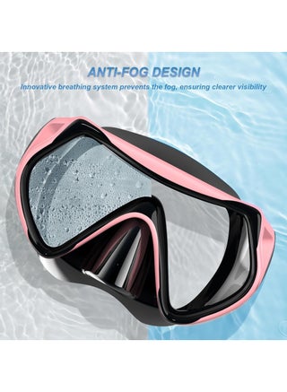 Diving Mask Snorkeling Mask with Latest Dry Top Breathing System,Fold 180°Panoramic Diving Snorkeling Goggles Tempered Glass Anti-Fog Anti-Leak Snorkeling Gear for Adults and Youth. - view 2