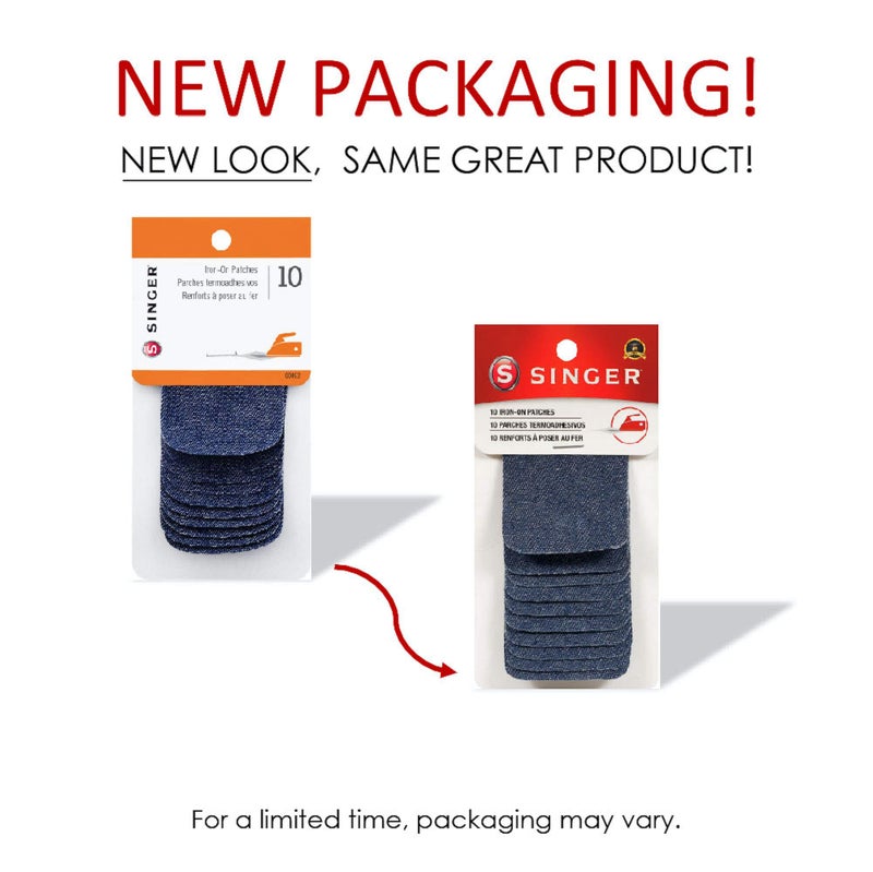 SINGER 00092 Iron-On Denim Patches, 2-Inch x 3-Inch, 10-Count, - Image 5