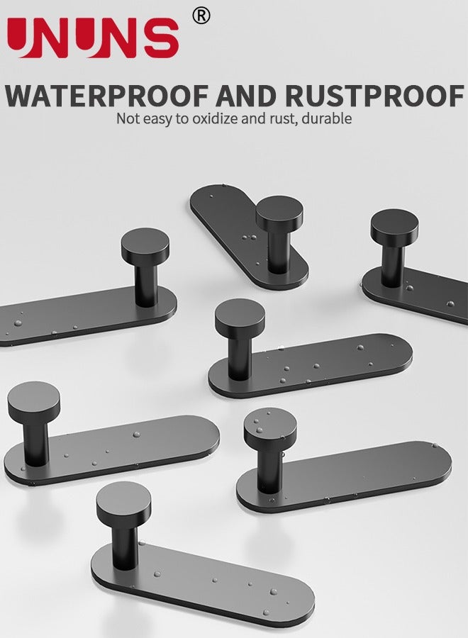 UNUNS 6-Piece Self Adhesive Hook,Gun Grey Towel Hooks Stick On Bathroom Or Kitchen,Space Aluminum,Wall Hooks Self Adhesive Hooks - Image 5