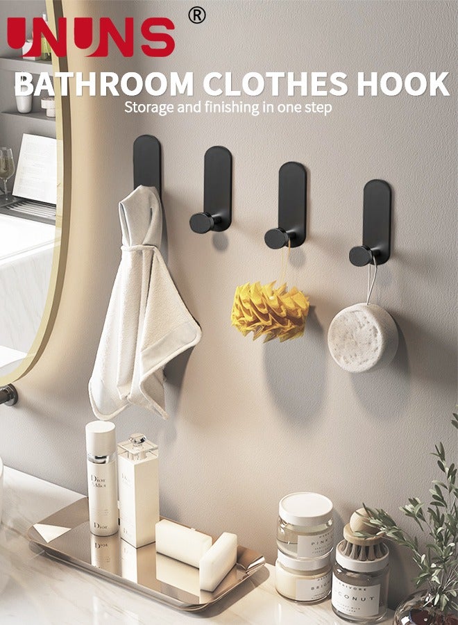 UNUNS 6-Piece Self Adhesive Hook,Gun Grey Towel Hooks Stick On Bathroom Or Kitchen,Space Aluminum,Wall Hooks Self Adhesive Hooks - Image 2