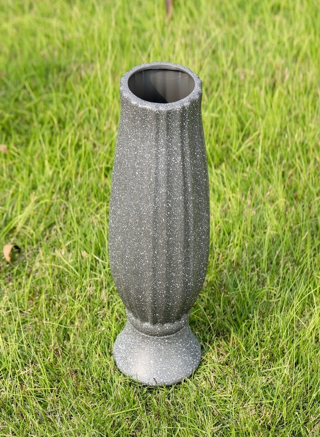 Bocola Cemetery Plastic Vase Artificial Flower Fake Flowers Floral Holder Headstones Grave Decorations Human Tombstone Markers with Drain Hole Long Metal Spikes Outdoor Memorials - Image 2
