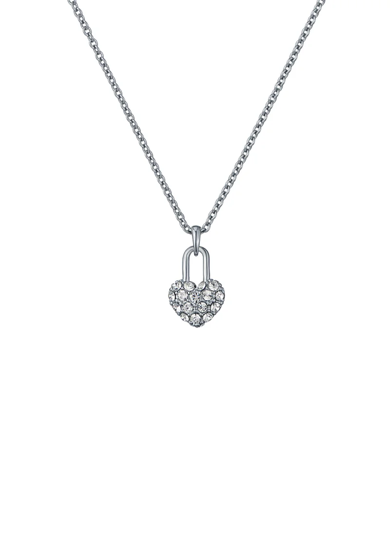 Paige Pave Crystal Padlock Pendant Necklace