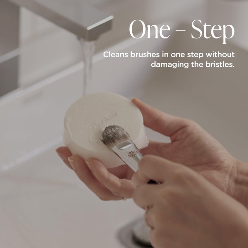 Piccasso Brush Cleaner â€“ Makeup Brush Cleaner Cleanser Soap for Deep Cleaning, Gentle Brush Cleaner for Makeup Brushes, Professional Brush Cleaner Make Up Solid Cleanser - Image 5