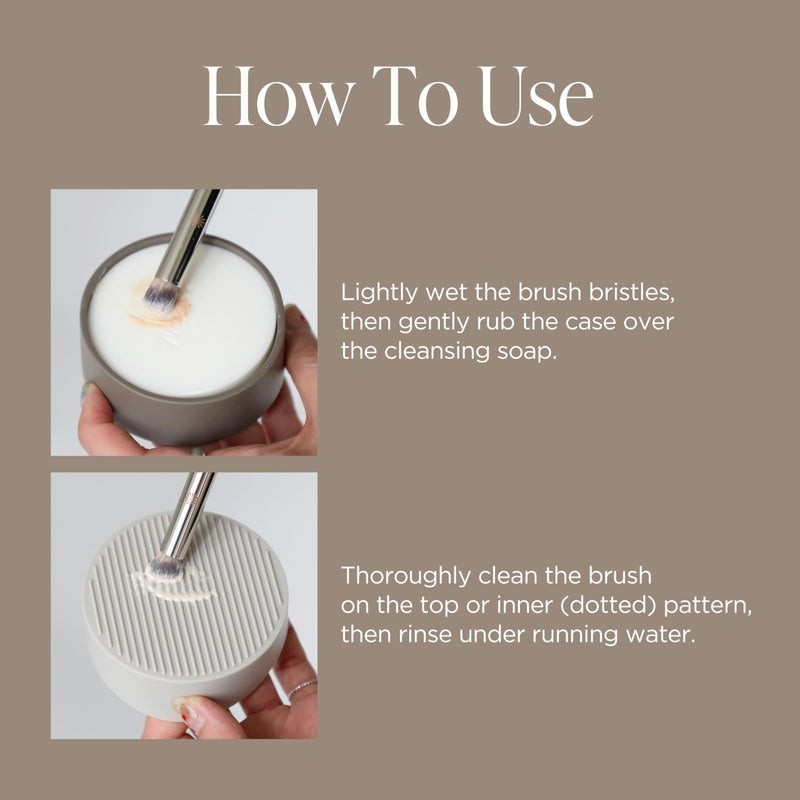 Piccasso Brush Cleaner â€“ Makeup Brush Cleaner Cleanser Soap for Deep Cleaning, Gentle Brush Cleaner for Makeup Brushes, Professional Brush Cleaner Make Up Solid Cleanser - Image 4