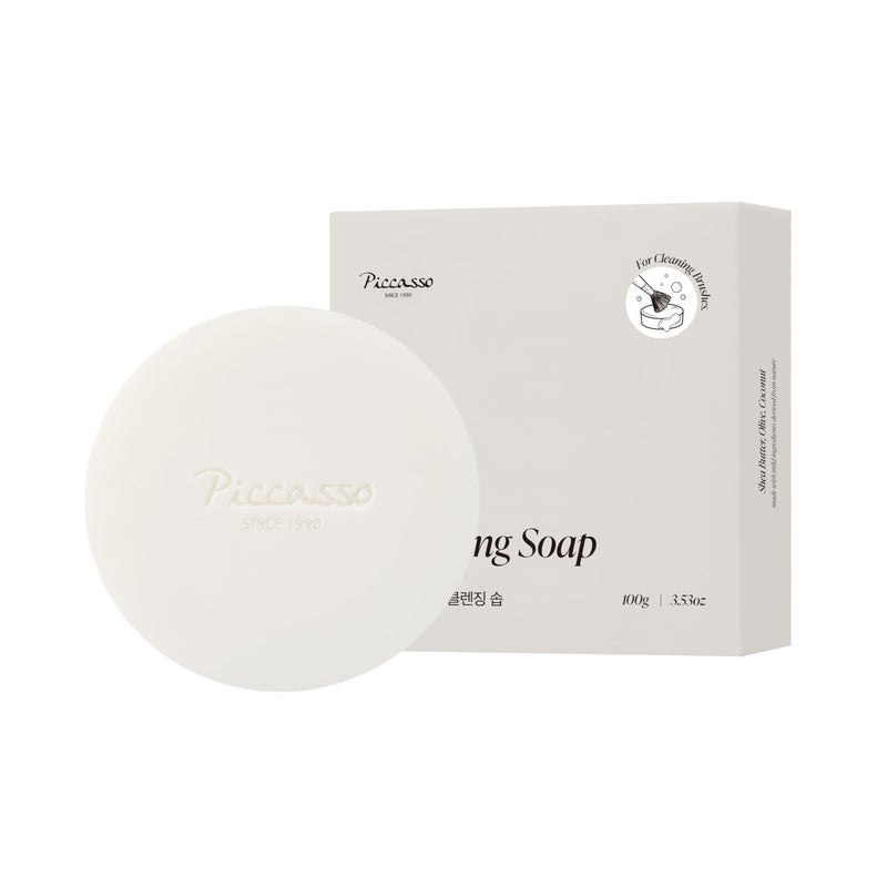 Piccasso Brush Cleaner â€“ Makeup Brush Cleaner Cleanser Soap for Deep Cleaning, Gentle Brush Cleaner for Makeup Brushes, Professional Brush Cleaner Make Up Solid Cleanser - Image 1