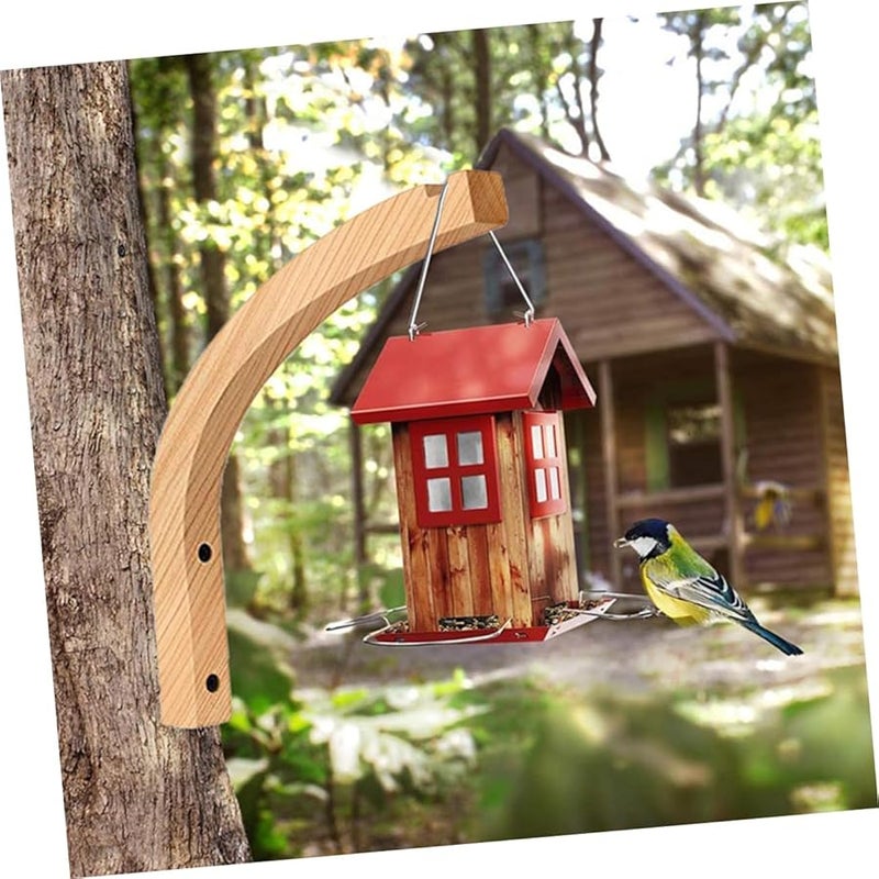 مجموعة خطاطيف أواني النباتات الخشبية للجدار، مجموعة من 2، علاقات نباتات داخلية متينة للفوانيس وأواني الزهور - Image 5