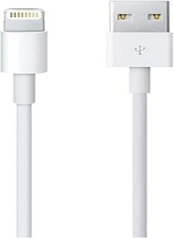 8-Pin USB Charger Cable for iPhone X/XS/XR/iPad Pro 9.7/10.5/12.9/iPod 6-Gen (White) 