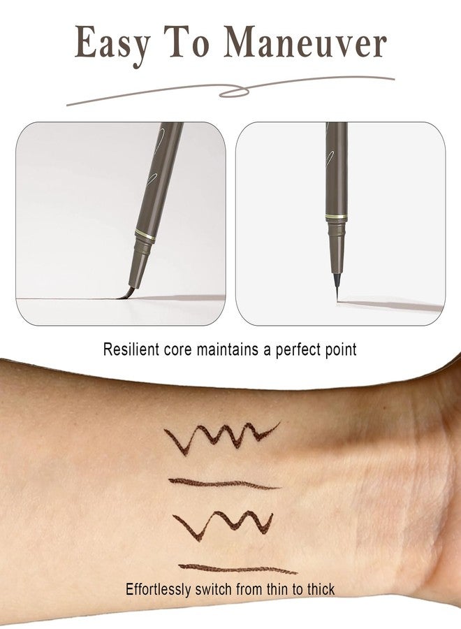 Okerker Ultra Fine Liquid Eyeliner, Felt Tip for Precise Eye Lines, Grayish Brown - Image 2