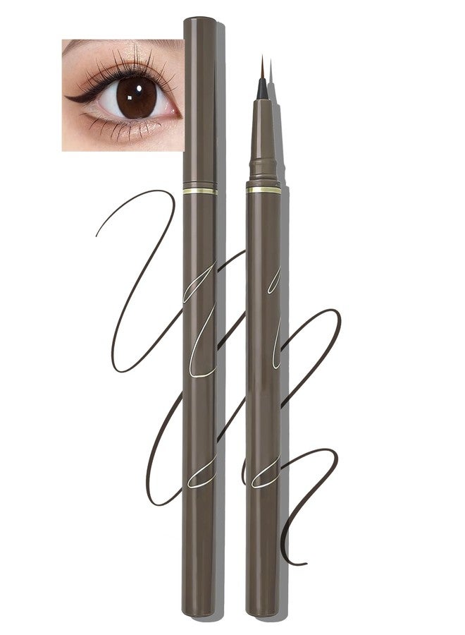 Okerker Ultra Fine Liquid Eyeliner, Felt Tip for Precise Eye Lines, Grayish Brown - Image 1