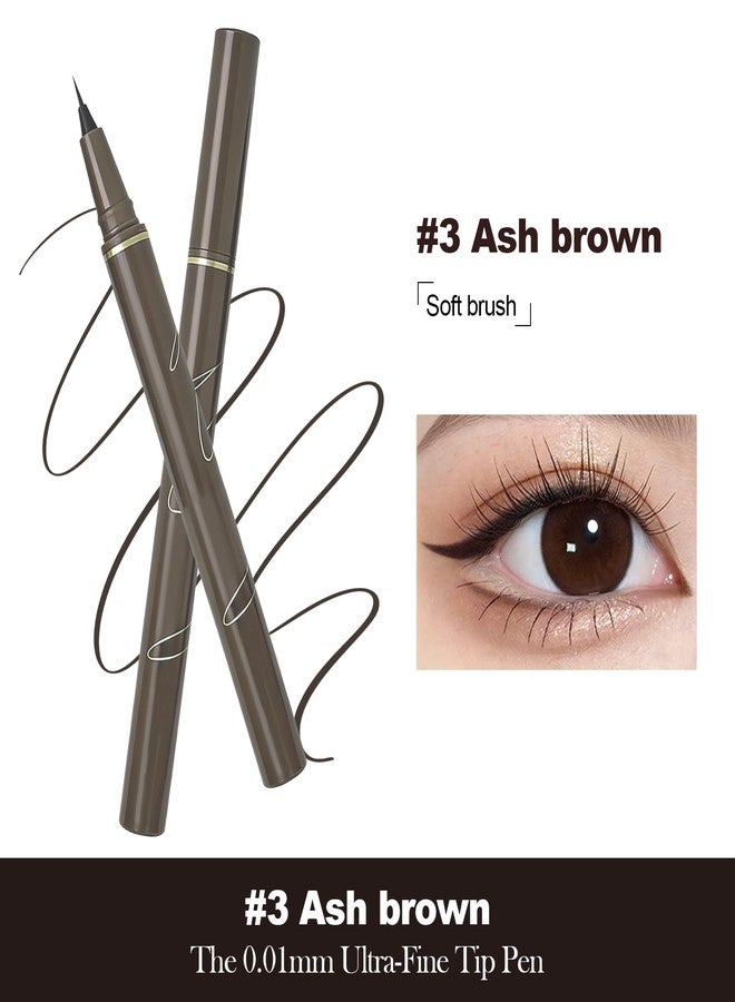 Okerker Ultra Fine Liquid Eyeliner, Felt Tip for Precise Eye Lines, Grayish Brown - Image 3