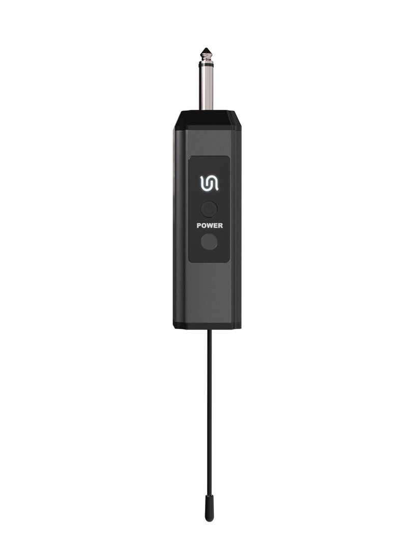 porodo Soundtec Duo Mic Aluminum Rechargeable Wireless Microphone / High-Quality Sound / Digital Display / Ultra High Frequency / Plug & Play / Works with Karaoke Machines and Audio Systems - Black  - Image 2