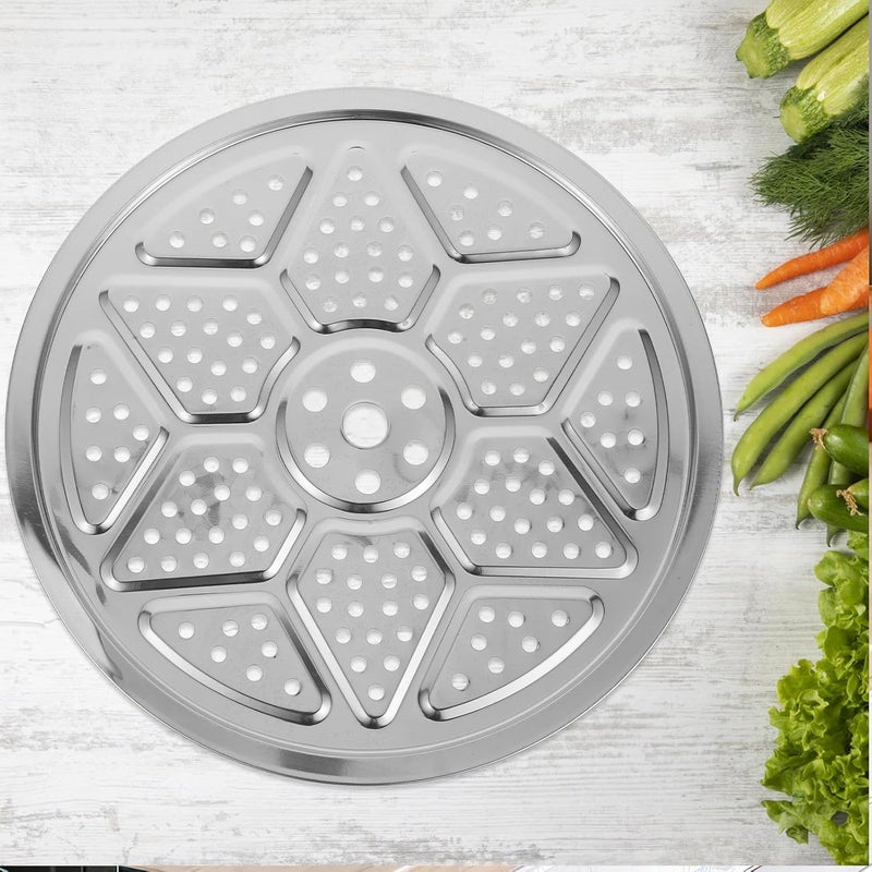 2pcs 13.8 Inch Stainless Steel Steamer Cooking Shelf with Holes, round Veggie Steamer Basket Insert for Pressure Cooker and Pot, 304 Food-grade Steam Tray for Home Kitchen Canning - Image 5