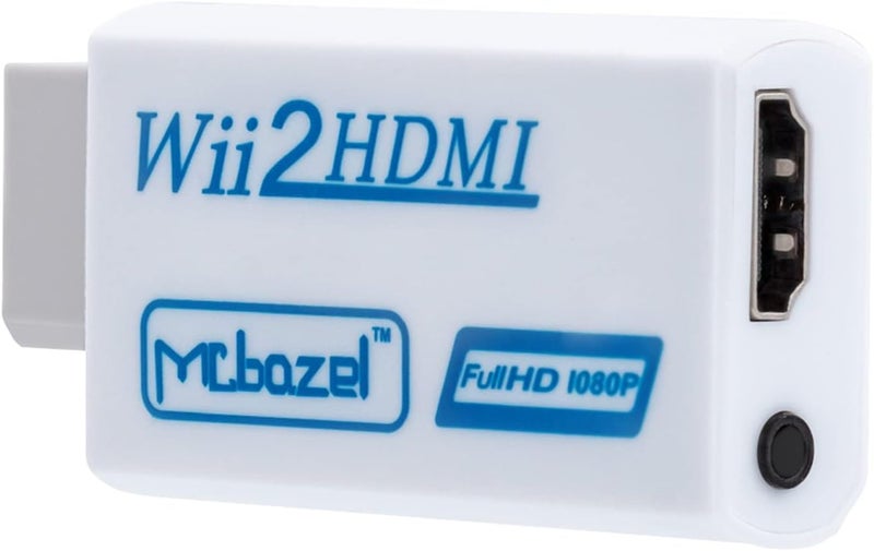 Mcbazel موصل Wii إلى HDMI 1080p 720p مخرج فيديو وصوت 3.5 مم يدعم جميع أوضاع عرض Wii NTSC 480i 480p، PAL 576i - Image 1