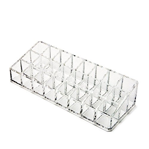INOVERA (LABEL) 24 Compartment Makeup Lipstick Storage Holder Organizer Case, Pack of 1, Transparent - Image 4