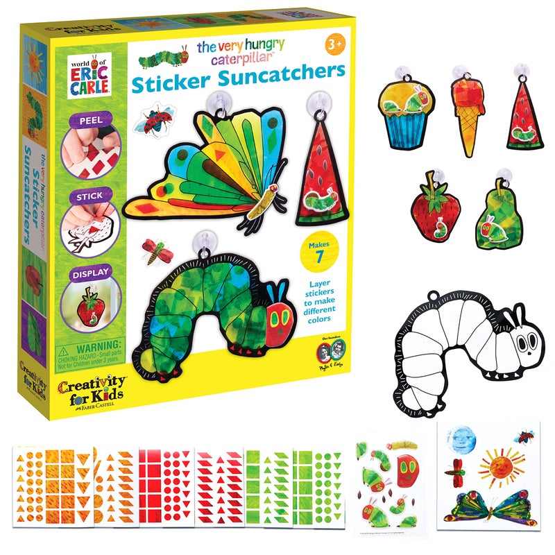 Creativity for Kids The Very Hungry Caterpillar: Sticker Suncatcher Kit - DIY Window Stickers for Toddlers from The World of Eric Carle, Preschool Arts and Crafts for Kids (Ages 3+) - Image 1