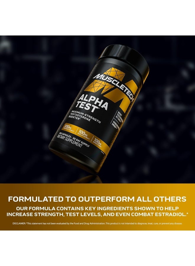 MuscleTech Alpha Test Maximum-Strength Testosterone Booster 120 Capsules - Image 4