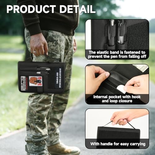 Homakover Black OCP Military Log Book Cover, 5.5”X 8” Tactical Military Notebook Holder, Army Tactical Notebook Holder, OCP Green Book Protective Cover-Only Cover - Image 5