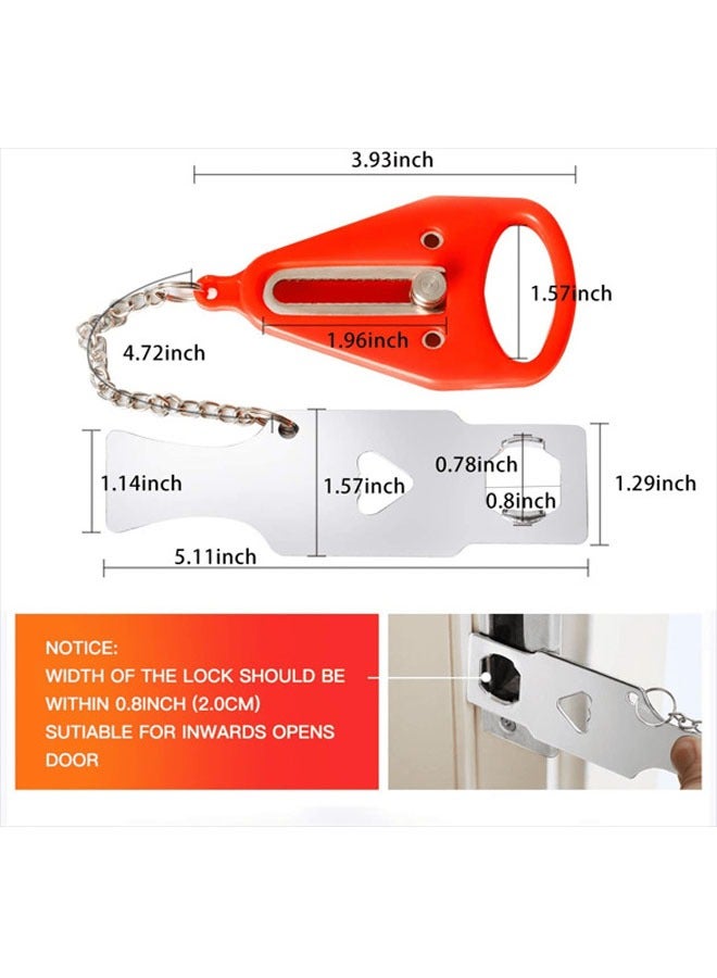 Portable Door Lock  Door Stop Alarm,Dual Protection Security Door Kit,Door ​Security Devices Pocket Door Stopper Self Defensey Tools for Hotel Travel Home Apartment House - Image 5